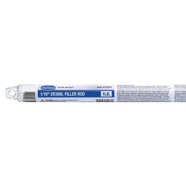 ER308L Filler Rod Blue and clear plastic tube 