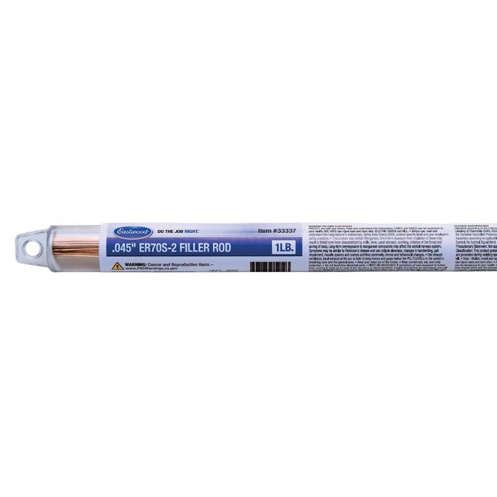 Blue and Clear Plastic Tube Eastwood .045 Inch ER70S-2 Filler Rod 1LB - ER70S2-045-01T
