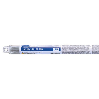 Eastwood 1/16 Inch 4043 Filler Rod 1 LB - ER4043-063-01T Blue and Clear Plastic tube