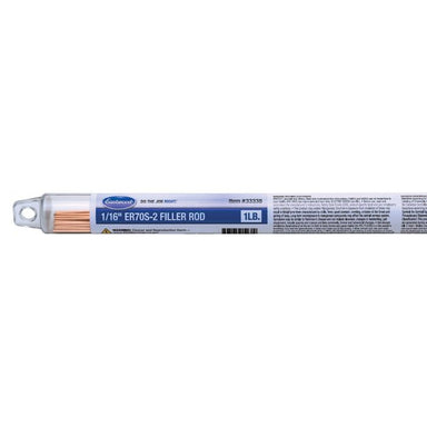 Blue and Clear Plastic Tube Eastwood 1/16 Inch ER70S-2 Filler Rod 1LB - ER70S2-063-01T