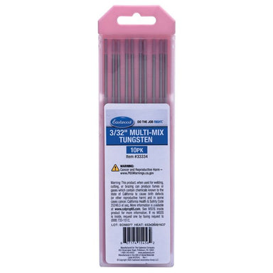 Pink and Clear Plastic Case Eastwood 3/32 Inch Multi-Mix Tungsten 10 Pack TIG - TEMM-332-10T