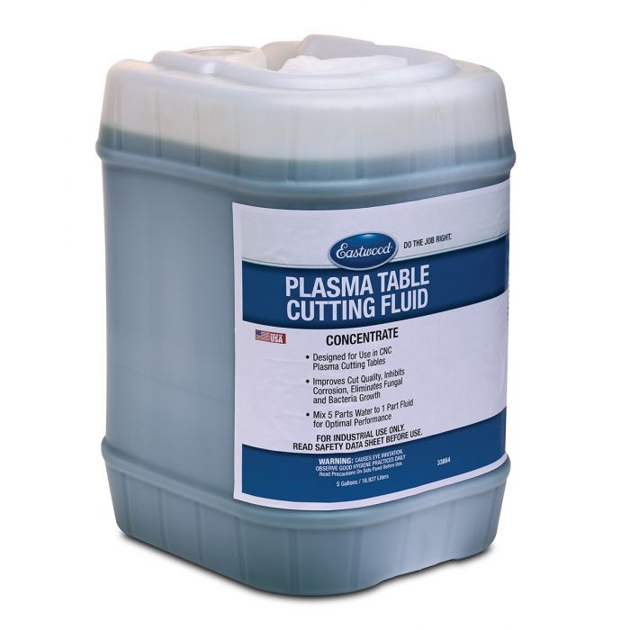 Clear Jug with Green Eastwood CNC Plasma Cutting Table Fluid - 5 Gallon