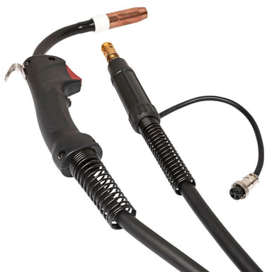 Welding gun with hose on a white background Eastwood Flex Head Mig Welding Torch