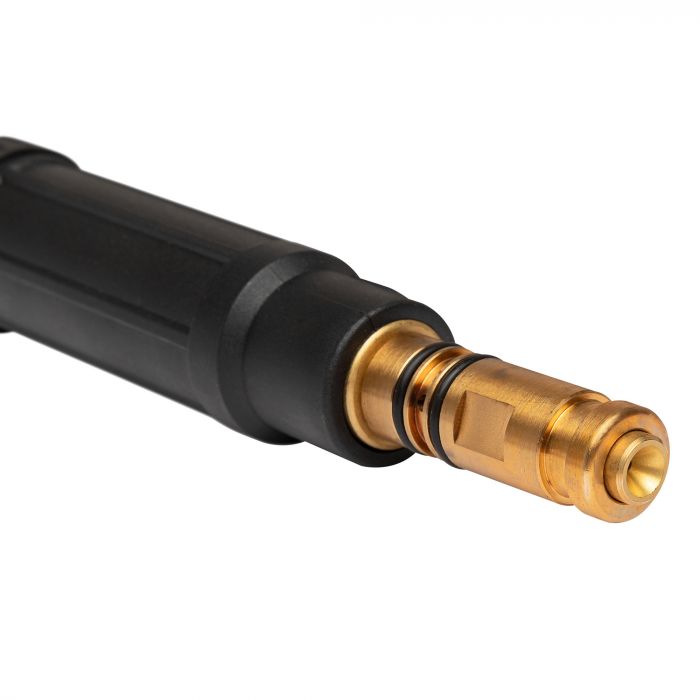 Black and gold nozzle on a white background Eastwood Flex Head Mig Welding Torch