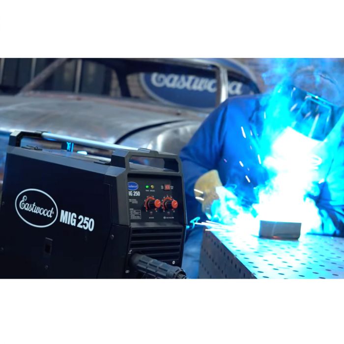 Eastwood MIG 250 Welding in shop