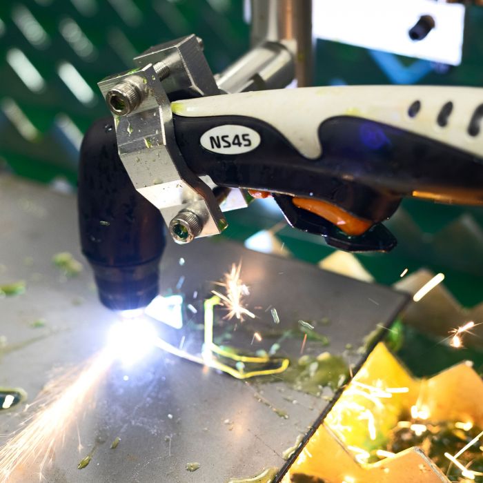Eastwood Versa-Cut 40 2x2 CNC Table Close up of Cutting Torch Cutting Plate