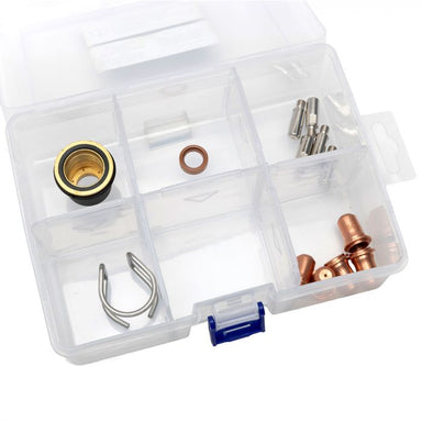 Clear plastic storage box for Eastwood Versa-Cut 60 CNC Hand Torch Consumables Kit