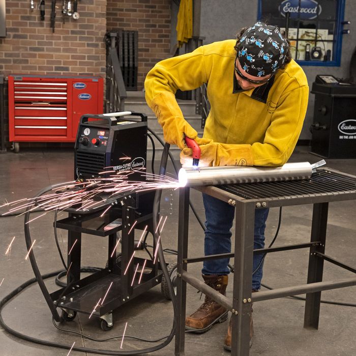 Eastwood Versa Cut 40 cutting pipe in shop