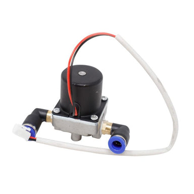 Small Air Solenoid  device with wiring on a white background