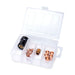 Set of welding nozzles and tips in a clear plastic case on a white background Eastwood Versa Cut 40 Plasma Cutter Consumables Kit