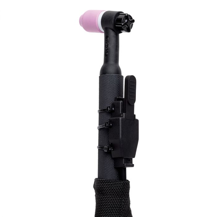 Black TIG Torch with pink nozzle Eastwood Water Cooled WP20F TIG Torch

