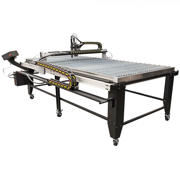 Rear angle view of the Eastwood Versa-Cut 4x8 CNC plasma cutting table
