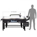 Eastwood Versa-Cut 5x5 CNC plasma cutting table shown beside a person for size comparison