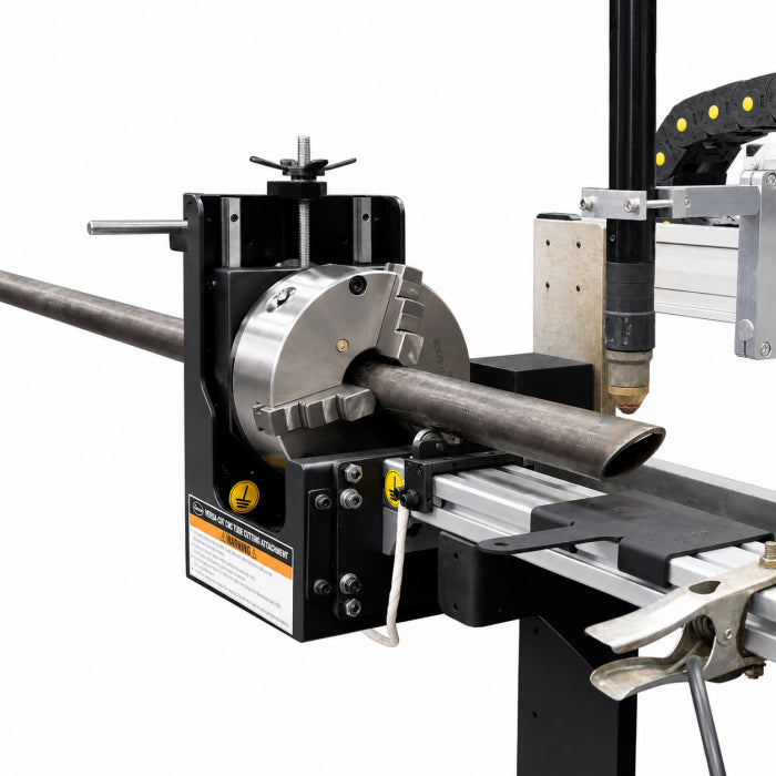 Eastwood Versa-Cut CNC tubing notcher cutting round tubing