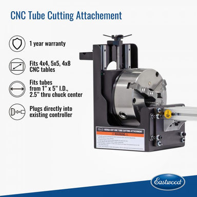 Eastwood Versa-Cut CNC tubing notcher attachment specifications and features