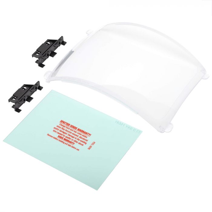Included replacement inner and outer lens shields with lens clips for the Eastwood W9400 welding helmet.