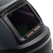 Close-up of the large True Color viewing lens on the Eastwood W9400 welding helmet.
