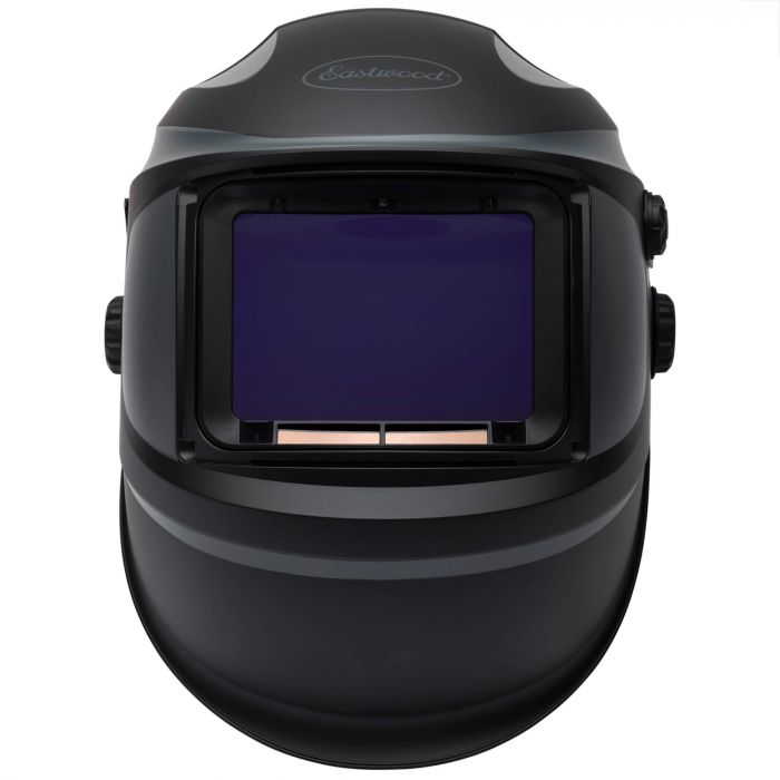 Front view of the Eastwood W9400 Wide View welding helmet with large viewing window.