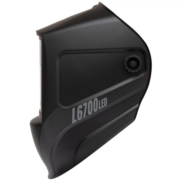 Eastwood L6700LED Welding Helmet Dark Edition Side View