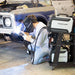 Rockwood MIG 160 multiprocess welder in use during a welding project
