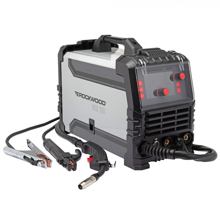 Rockwood MIG 160 multiprocess welder with included welding accessories
