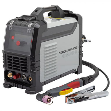 Rockwood Plasma-Cut 40 plasma cutter with plasma torch, ground clamp, and air regulator
