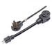 Dual-voltage power adapter cord included with the Rockwood Plasma-Cut 40 plasma cutter