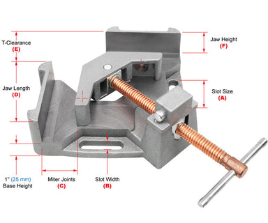 Strong Hand Tools 2-Axis Angle Clamp WAC45 - machined cast iron with magnetic support blocks
