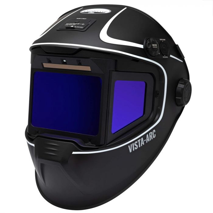 Angled front view of the Eastwood Elite Vista-Arc panoramic auto-darkening welding helmet.