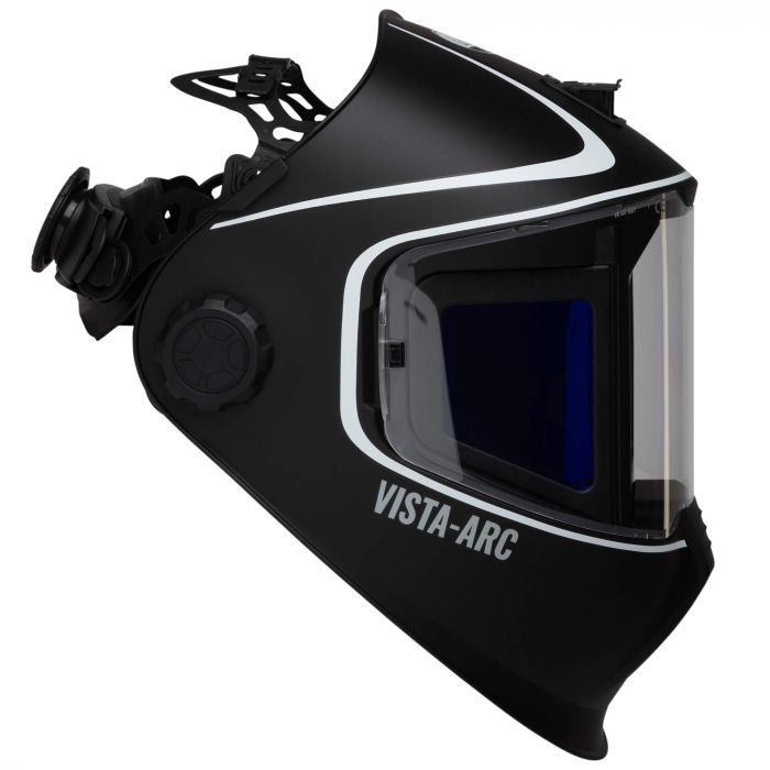 Right side profile of the Eastwood Elite Vista-Arc panoramic welding helmet.