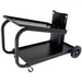 Angled view of the Eastwood low profile welding cart highlighting storage shelves and mobility.