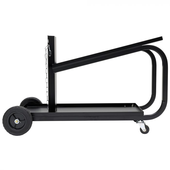 Side view of the Eastwood low profile welding cart showing heavy-duty steel construction.